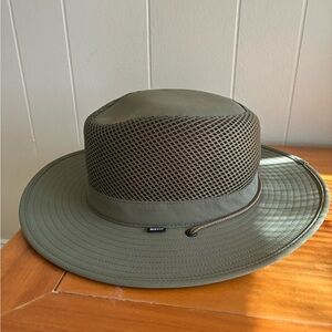 REI Mens Olive Green Mesh Sun Hat